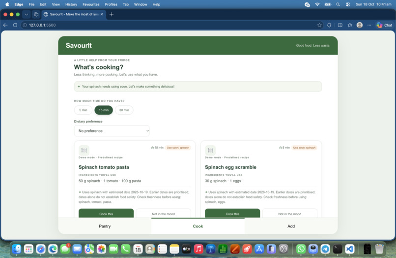 SavourIt – screenshot 2