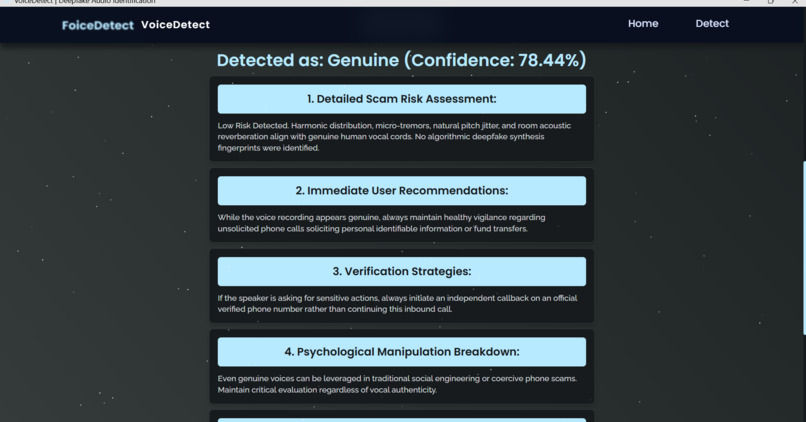 AI SCAM VOICE DETECTOR – screenshot 2