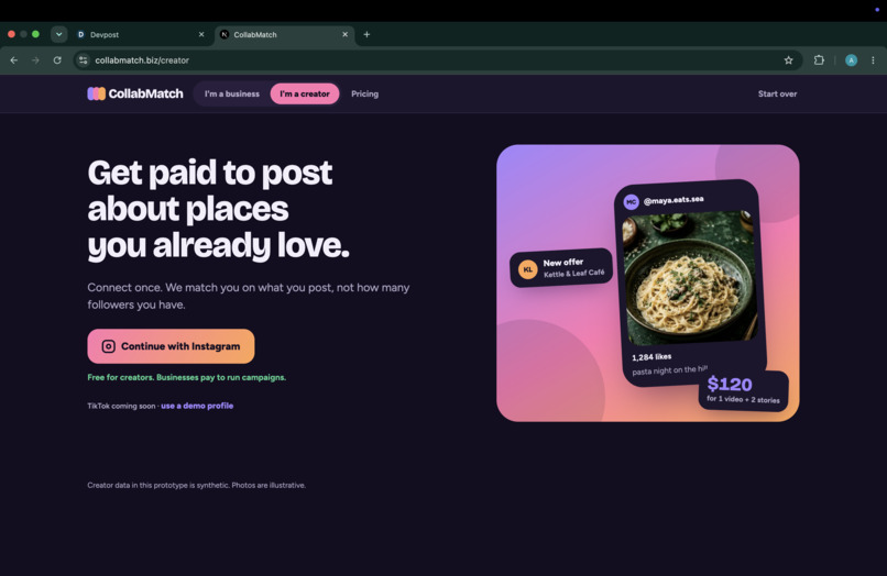 CollabMatch – screenshot 3