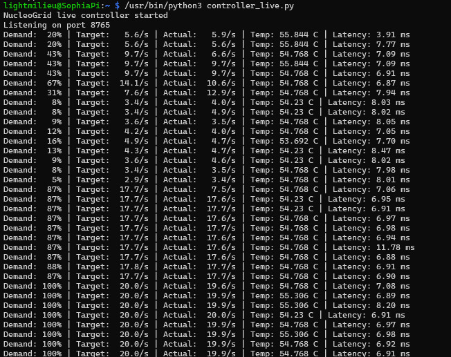 NucleoGrid: Energy-Aware Edge AI – screenshot 1