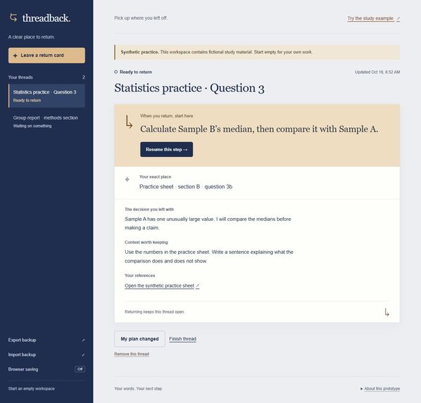 Threadback – screenshot 1
