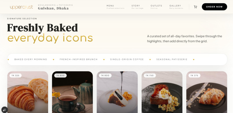 Uppercrust - Restaurant Website UI – screenshot 2