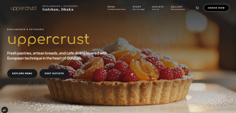 Uppercrust - Restaurant Website UI – screenshot 1
