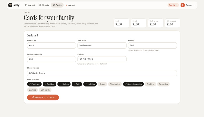 Setly – screenshot 2