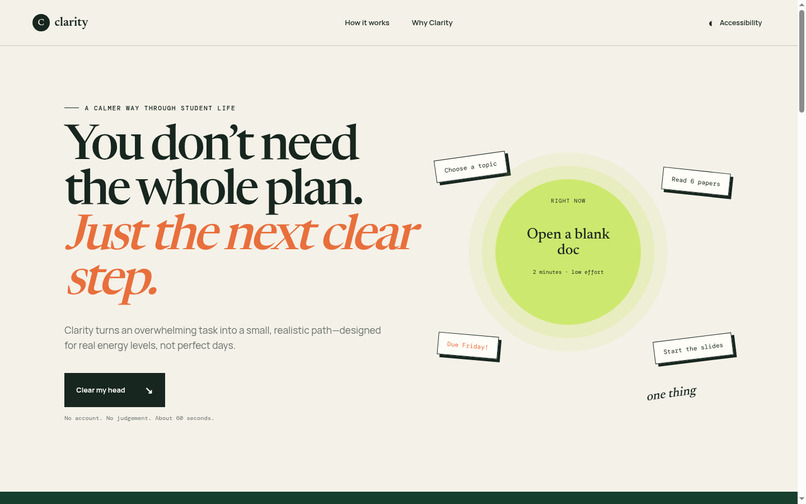 Clarity – screenshot 1