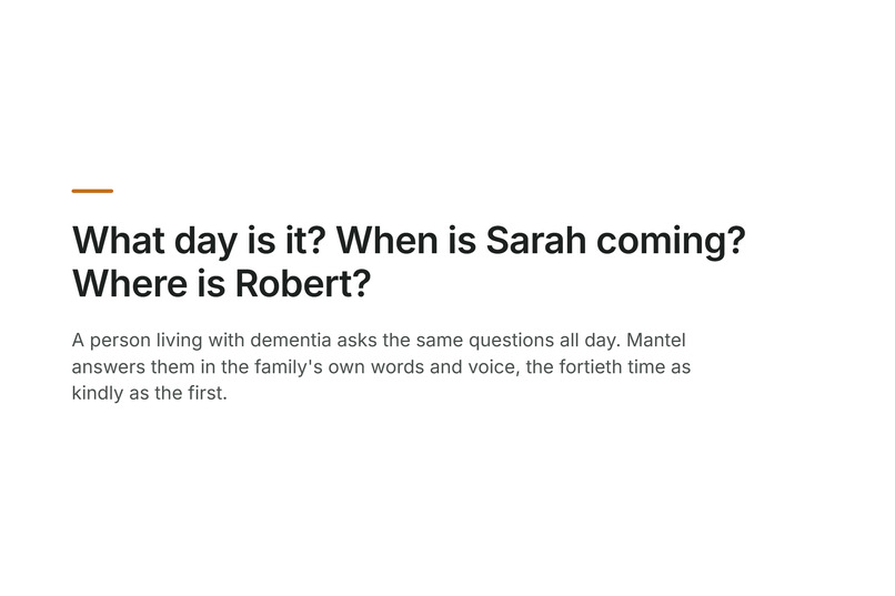 Mantel: the living-room TV, in your family's words – screenshot 2