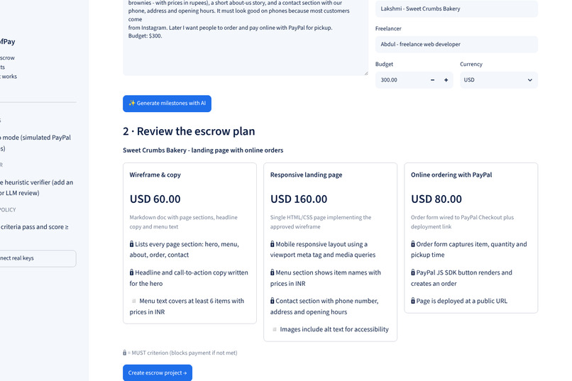 ProofPay: AI-Verified Escrow for Freelance Work – screenshot 4