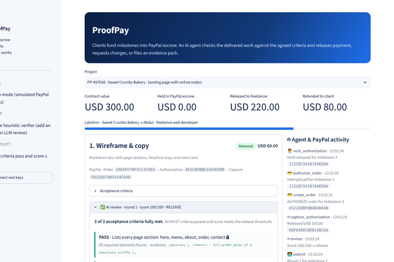 ProofPay: AI-Verified Escrow for Freelance Work – screenshot 7