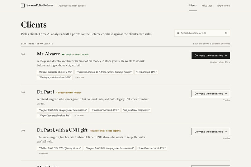 SwarmFolio Referee – screenshot 6