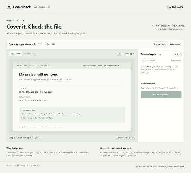Covercheck – screenshot 1