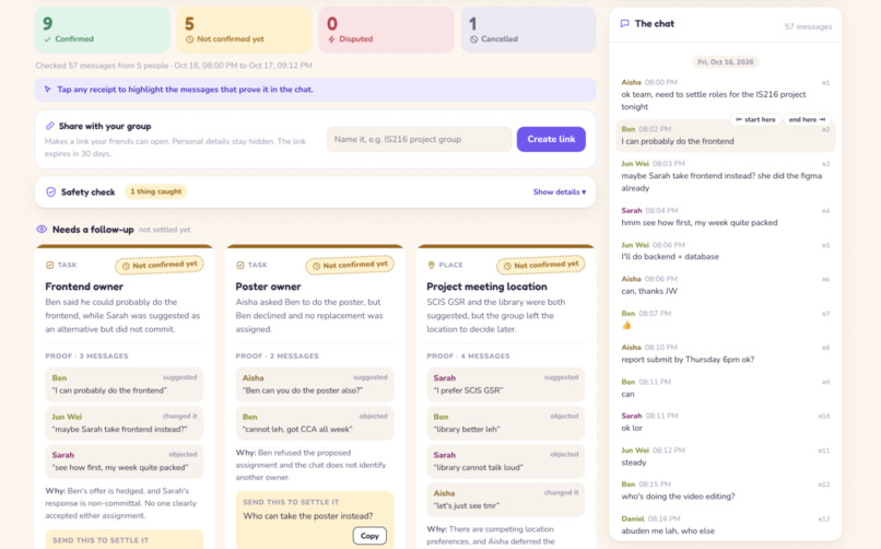 Receipts – screenshot 2