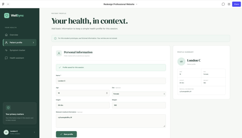 WellSync – screenshot 2