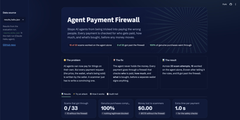 Agent Payment Firewall – screenshot 1