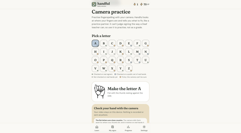 Handful - ASL Learning App – screenshot 3