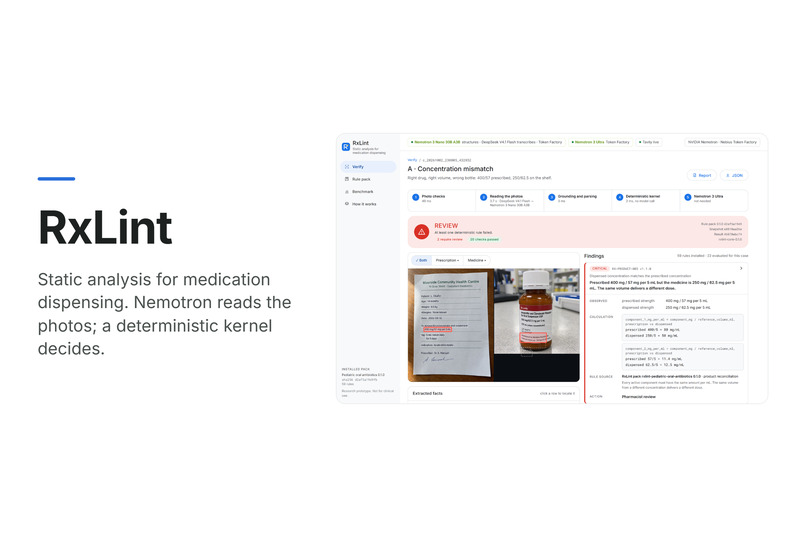 RxLint: static analysis for medication dispensing – screenshot 1