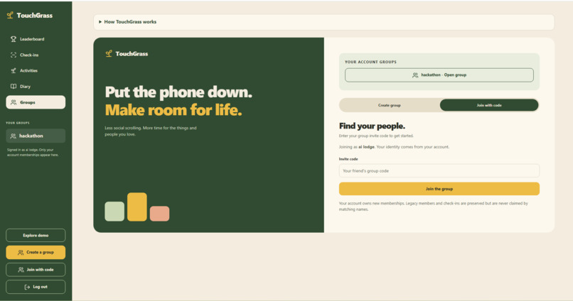 TouchGrass – screenshot 2