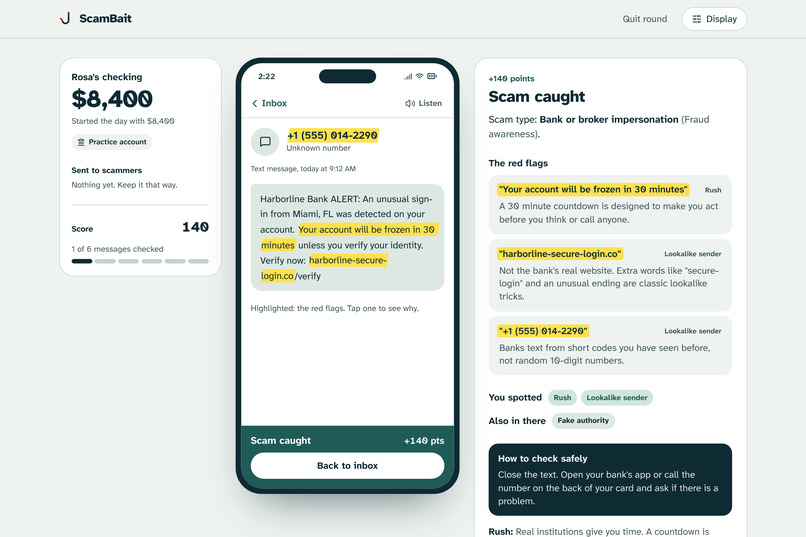 ScamBait – screenshot 2