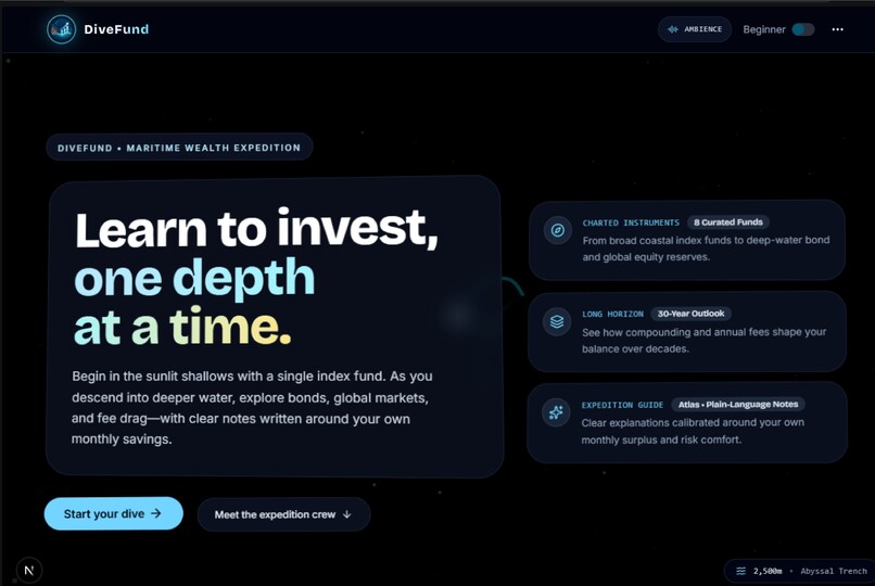 DiveFund – screenshot 2