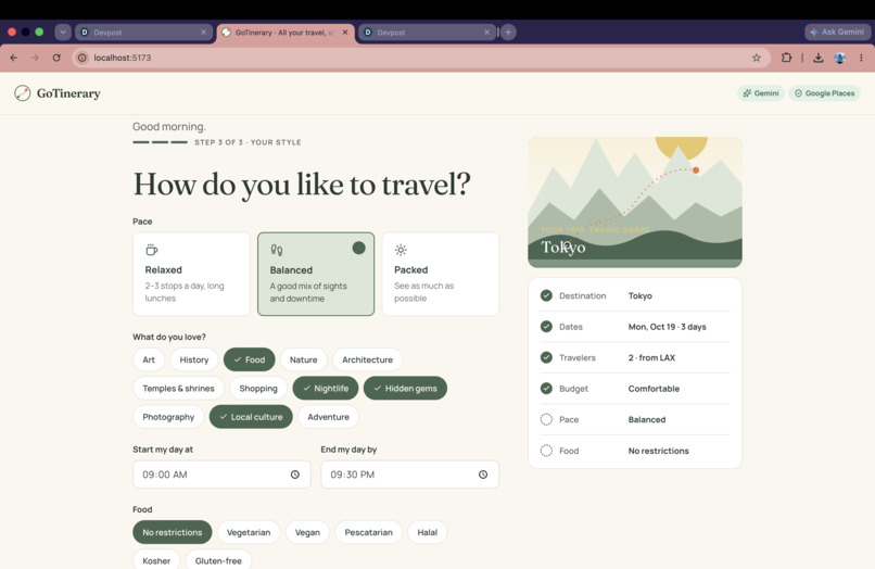 GoTinerary – screenshot 4