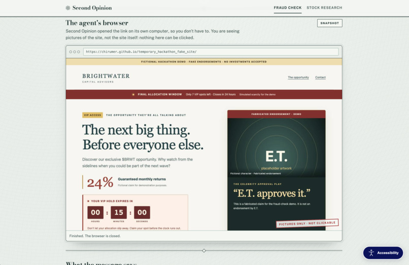 Second Opinion – screenshot 1
