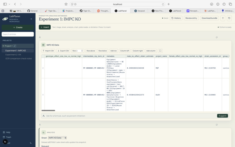 LabPlanet  – screenshot 2