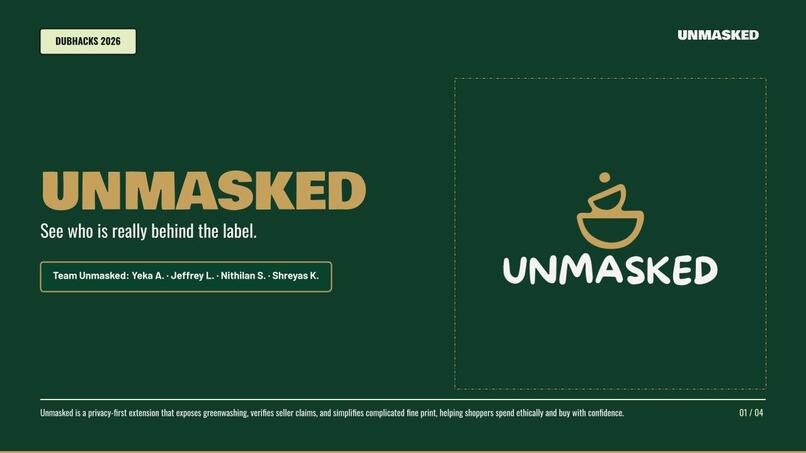 Unmasked – screenshot 1