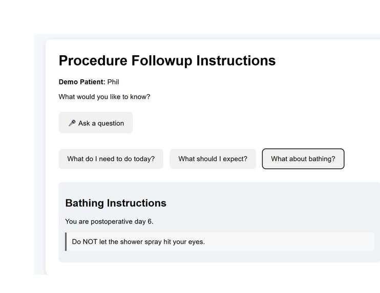 Procedure Followup Instructions – screenshot 5