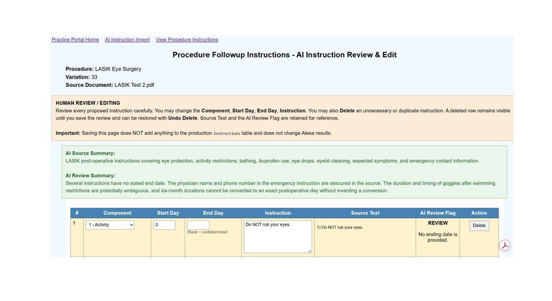 Procedure Followup Instructions – screenshot 3