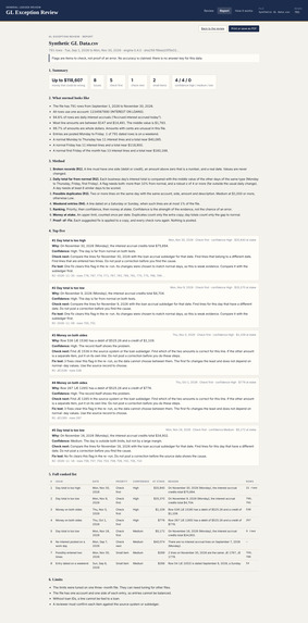 GL Exception Review – screenshot 1