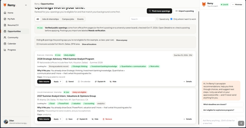 Remy - Job Search Case – screenshot 7