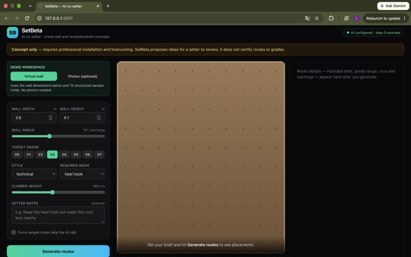 SetBeta - AI Climbing Route Co-setter – screenshot 1
