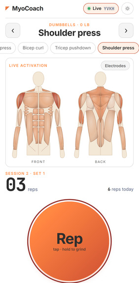 MyoCoach – screenshot 2