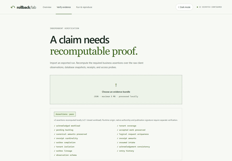 Rollback Lab – screenshot 3
