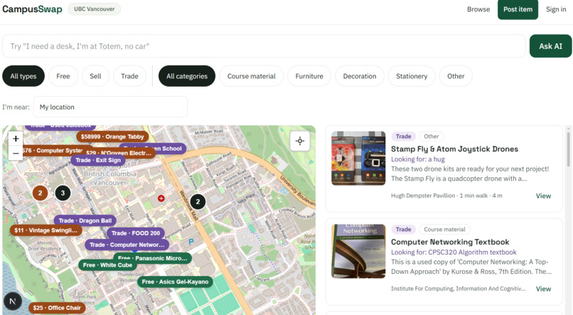 CampusSwap – screenshot 1