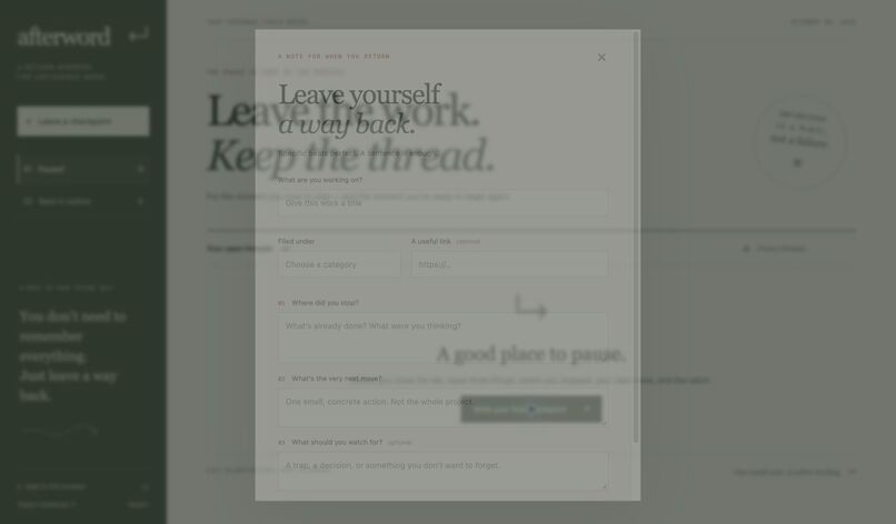 Afterword – screenshot 1