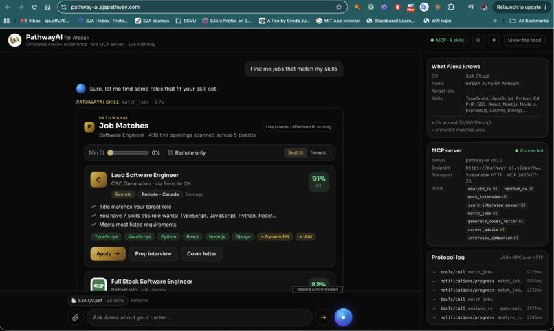 PathwayAI — Career Coach for Alexa+ – screenshot 2