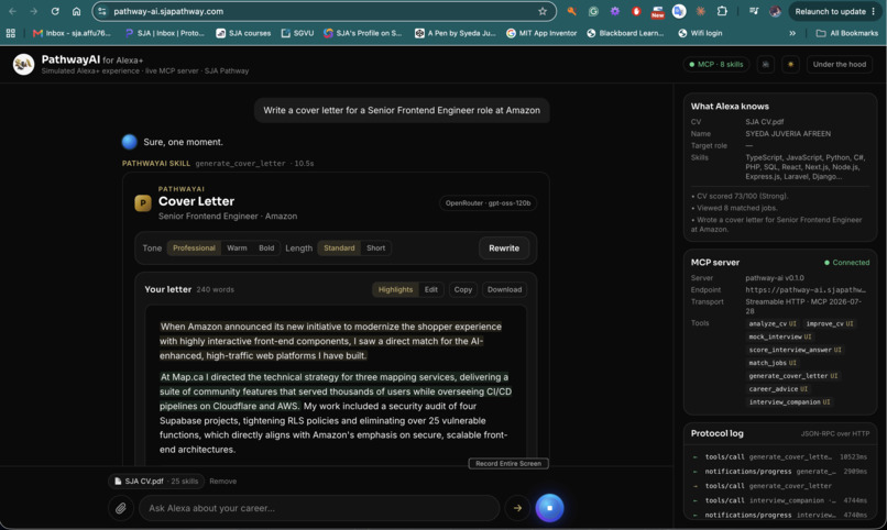 PathwayAI — Career Coach for Alexa+ – screenshot 3