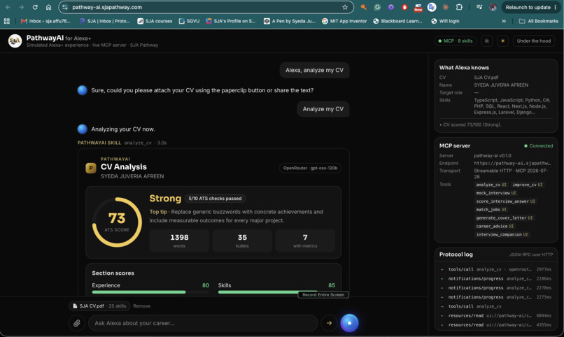 PathwayAI — Career Coach for Alexa+ – screenshot 6