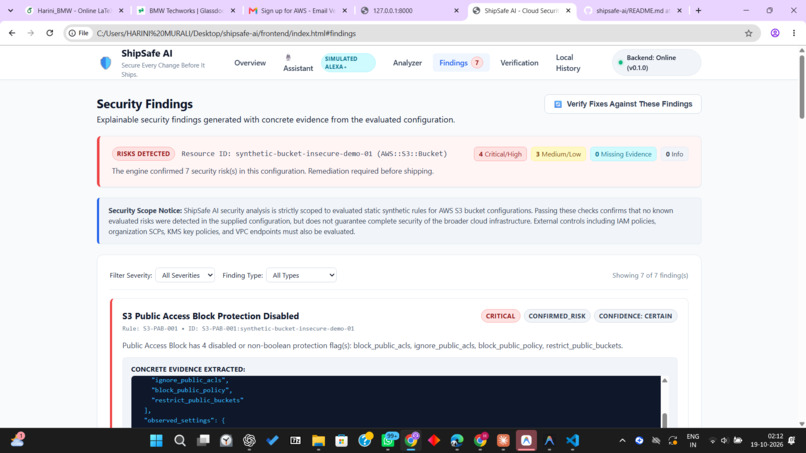 ShipSafe AI – Cloud Security Advisor – screenshot 2