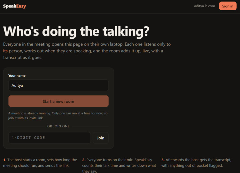 SpeakEasy – screenshot 1