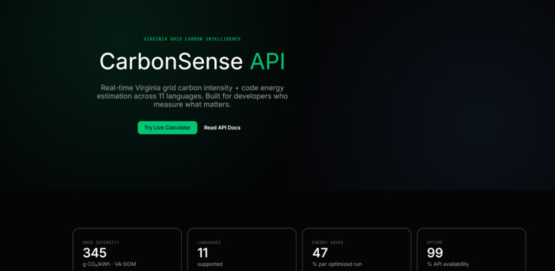 CarbonSense – screenshot 2
