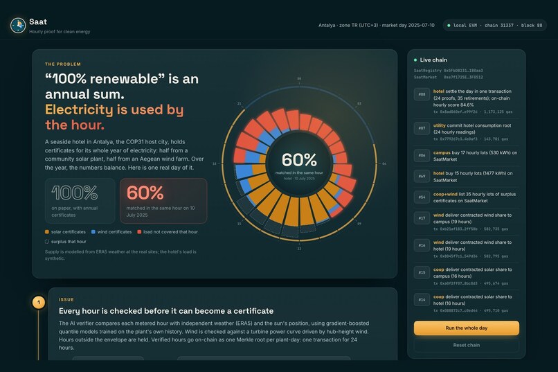 Saat: hourly proof for clean energy – screenshot 4