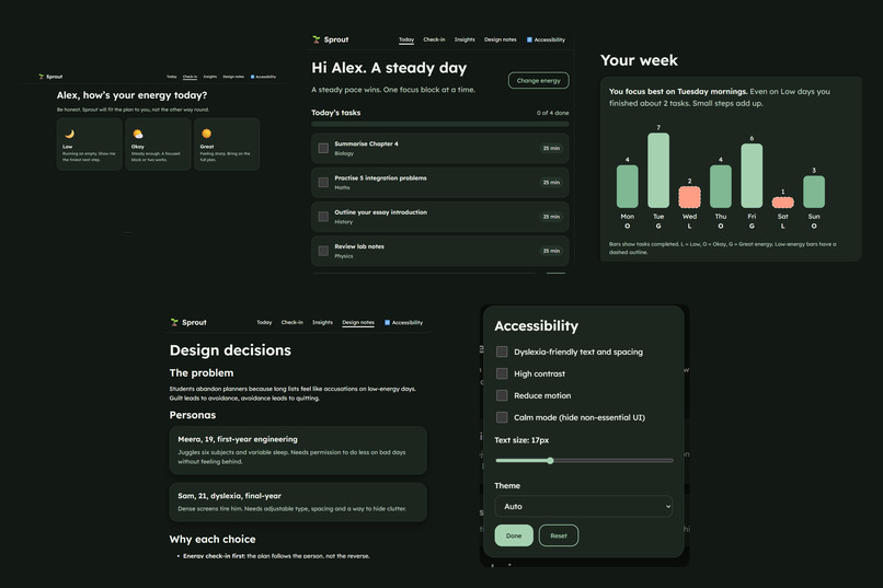 Sprout – Study Planner That Adapts to Your Energy – screenshot 1