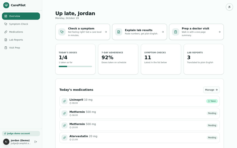 CarePilot — Your AI Health Copilot – screenshot 2