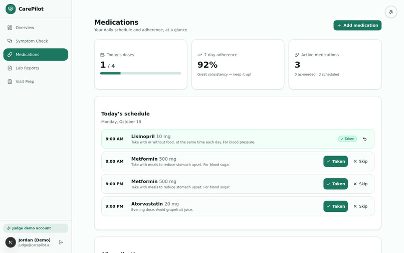 CarePilot — Your AI Health Copilot – screenshot 4