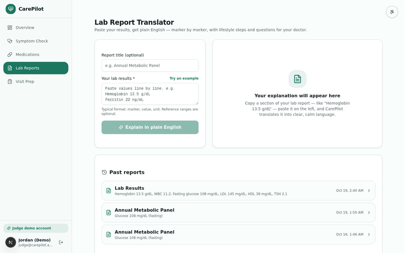 CarePilot — Your AI Health Copilot – screenshot 5