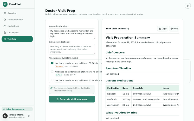 CarePilot — Your AI Health Copilot – screenshot 8