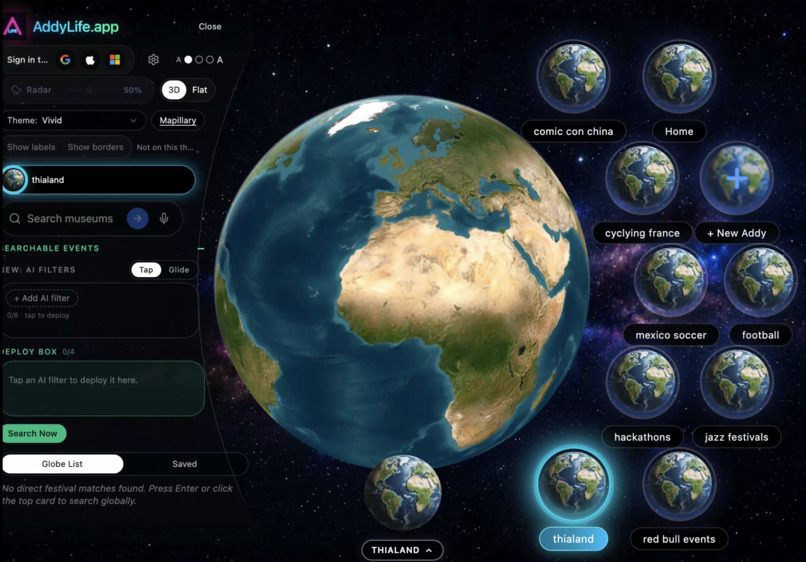 AddyLife - Voice-Driven 3D Globe & B2B Intelligence – screenshot 3