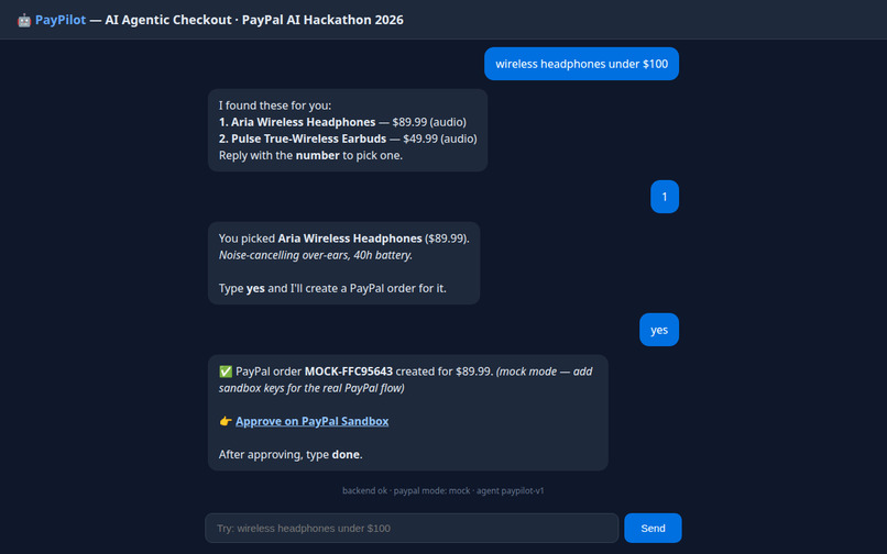 PayPilot — AI Agentic Checkout – screenshot 4