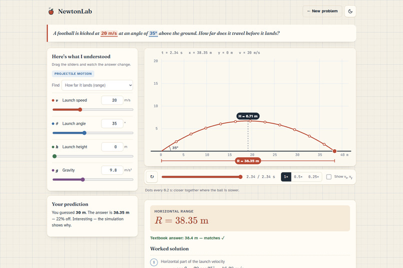 NewtonLab – screenshot 2